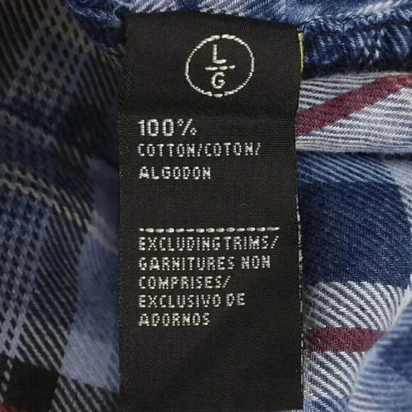 NWT Buffalo Plaid Check Blue Snap Button Dress Shirt Size Large - Picture 9 of 14